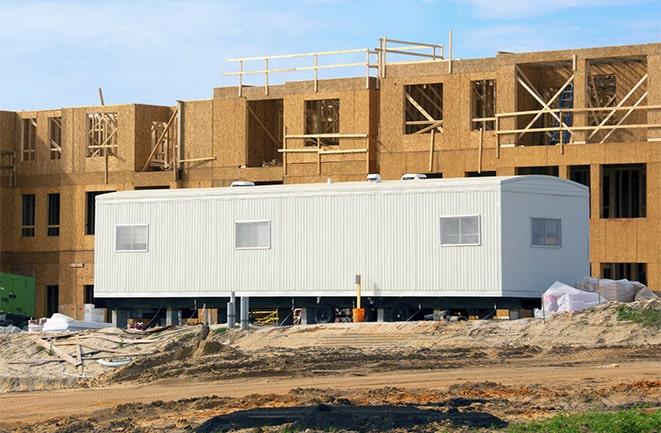 rental office trailers at a construction site in Slingerlands, NY